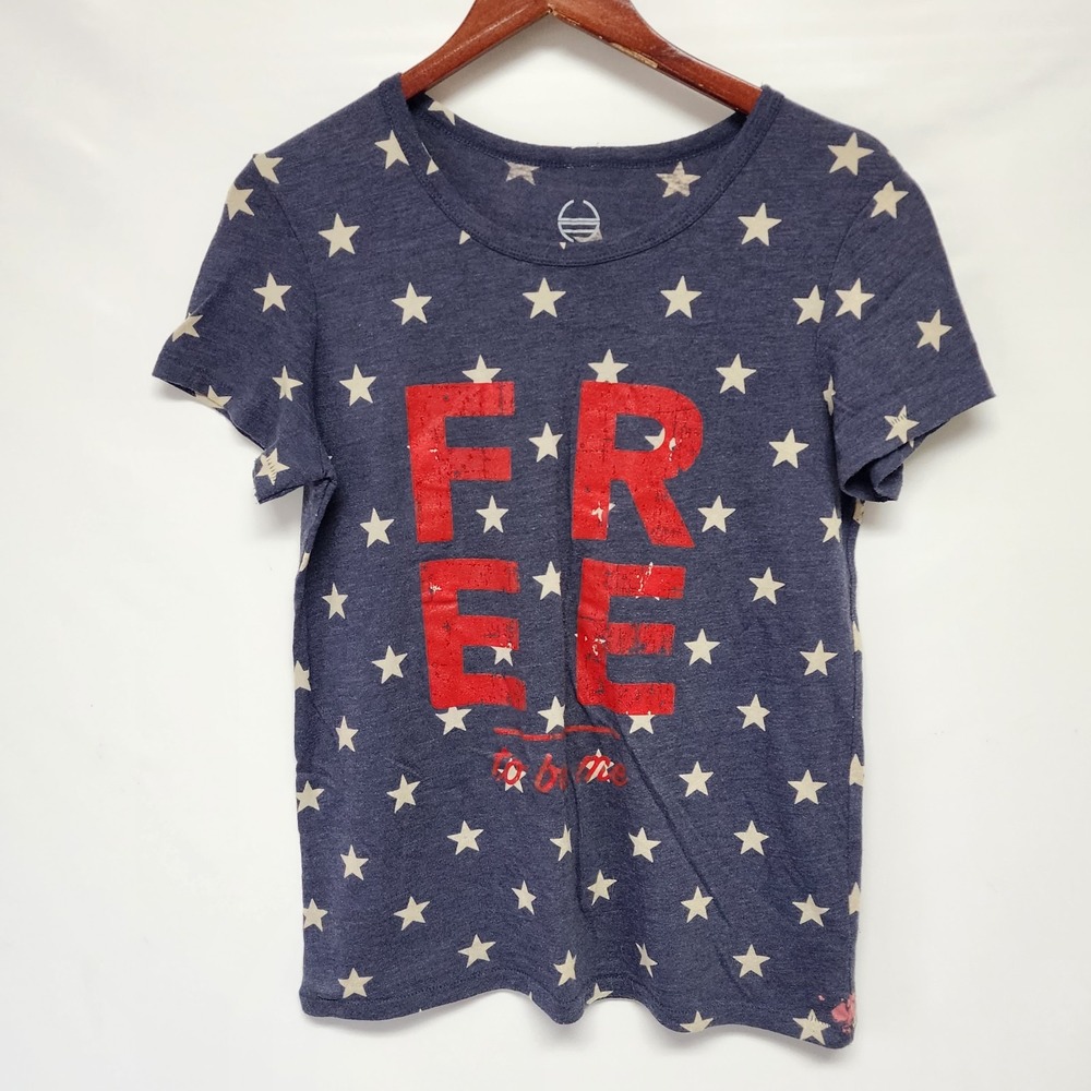 Universal Architect Women's Stars T Shirt Large Free Freedom Patriotic